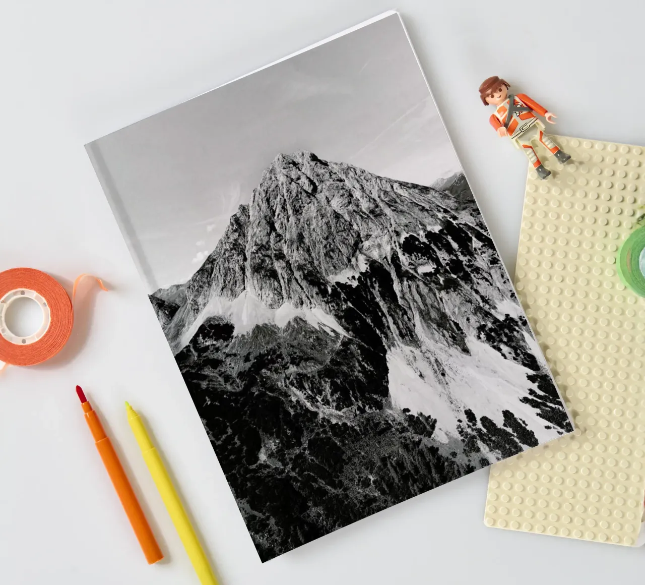 Mountain Top Bw - Edition 2 notebook by Sebastian Hilgetag