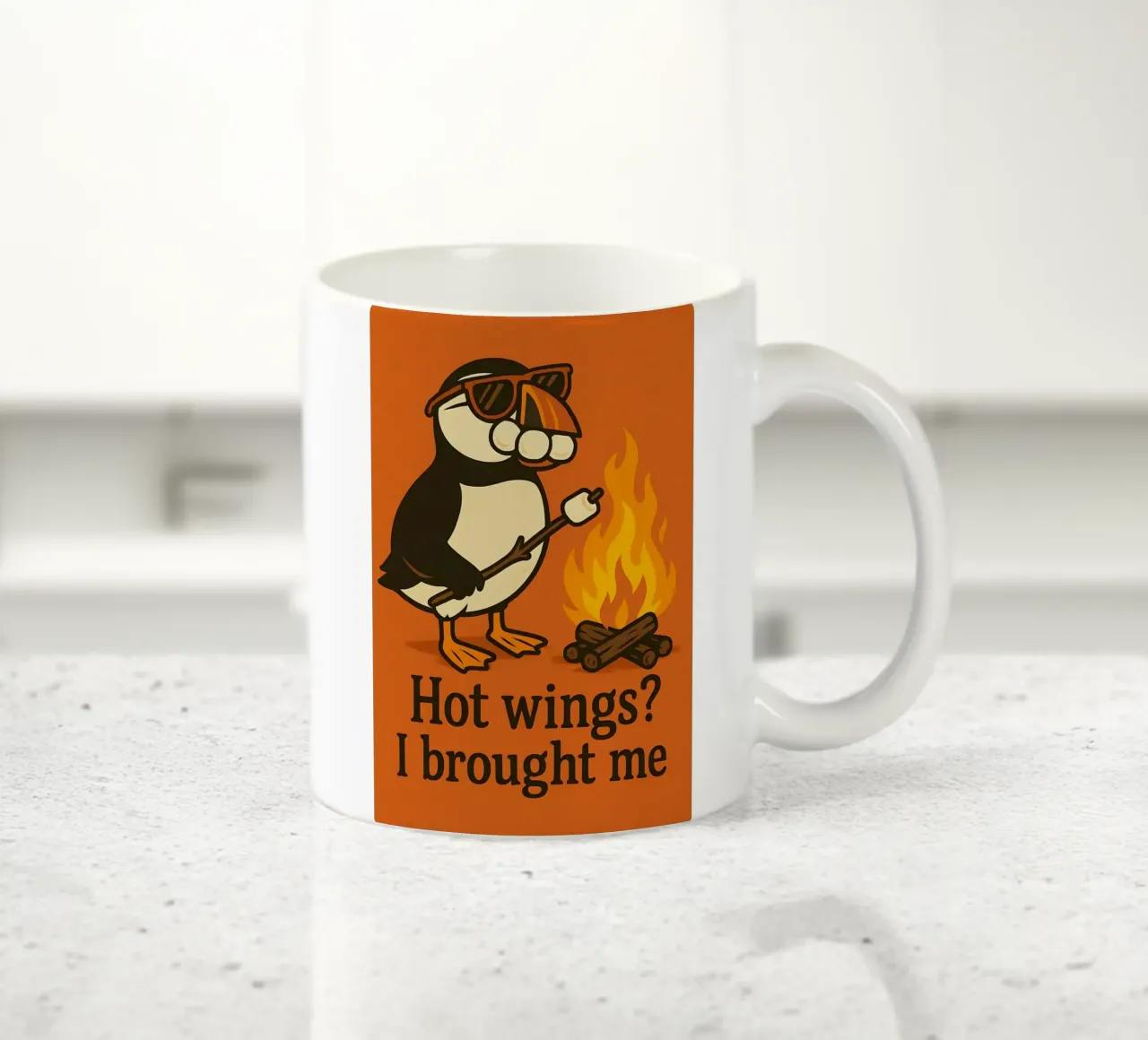 Funny Puffin Meme tazza in ceramica da Funny Humor Art