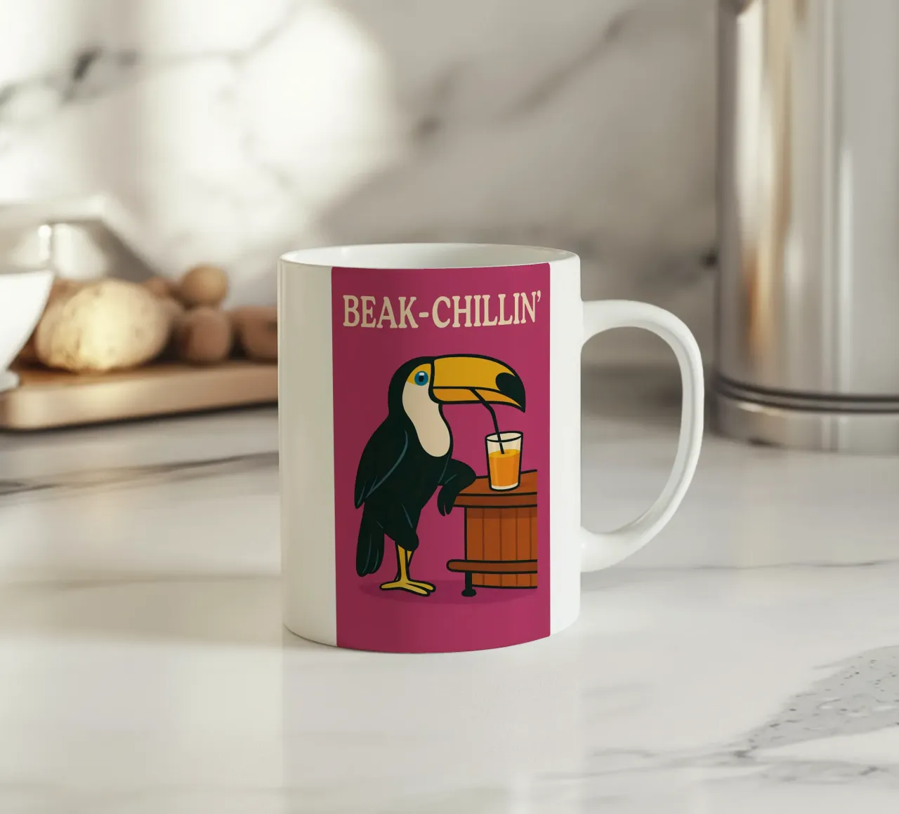 Meme divertente sul tucano tazza in ceramica da Funny Humor Art