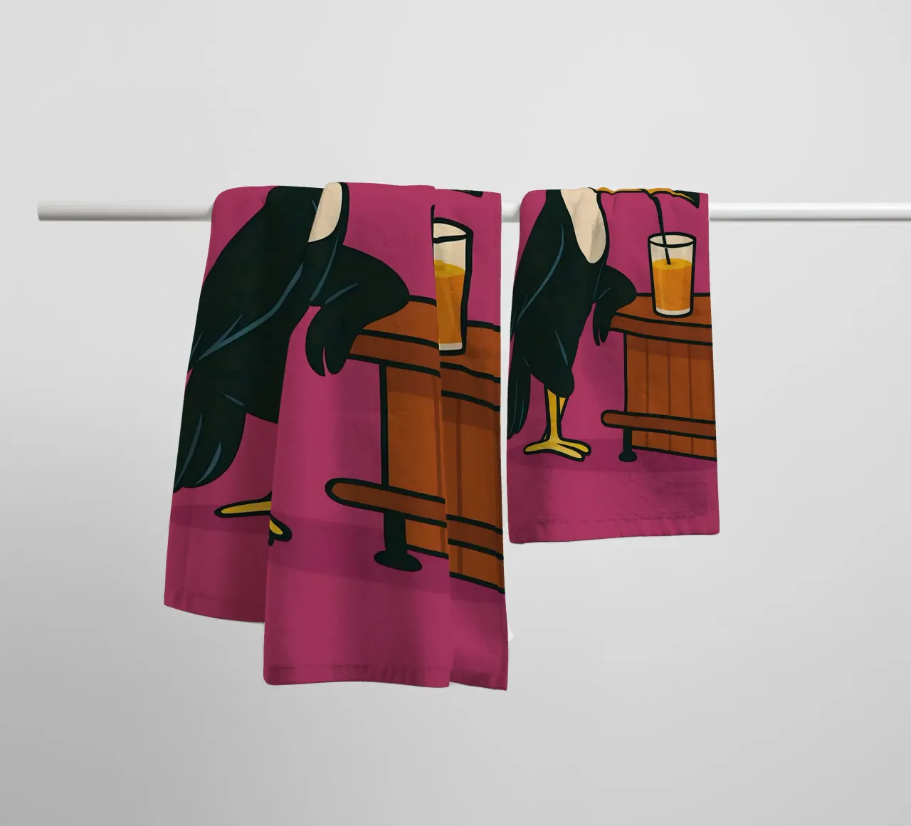 Funny Toucan Meme towel by Funny Humor Art