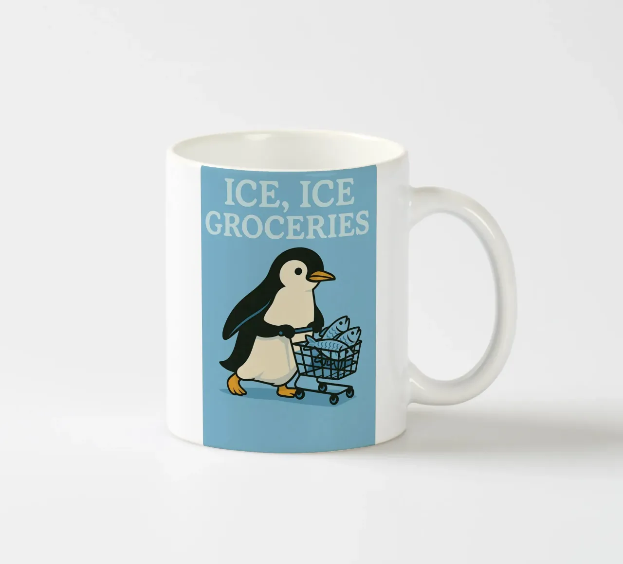 Meme divertente sui pinguini tazza in ceramica da Funny Humor Art