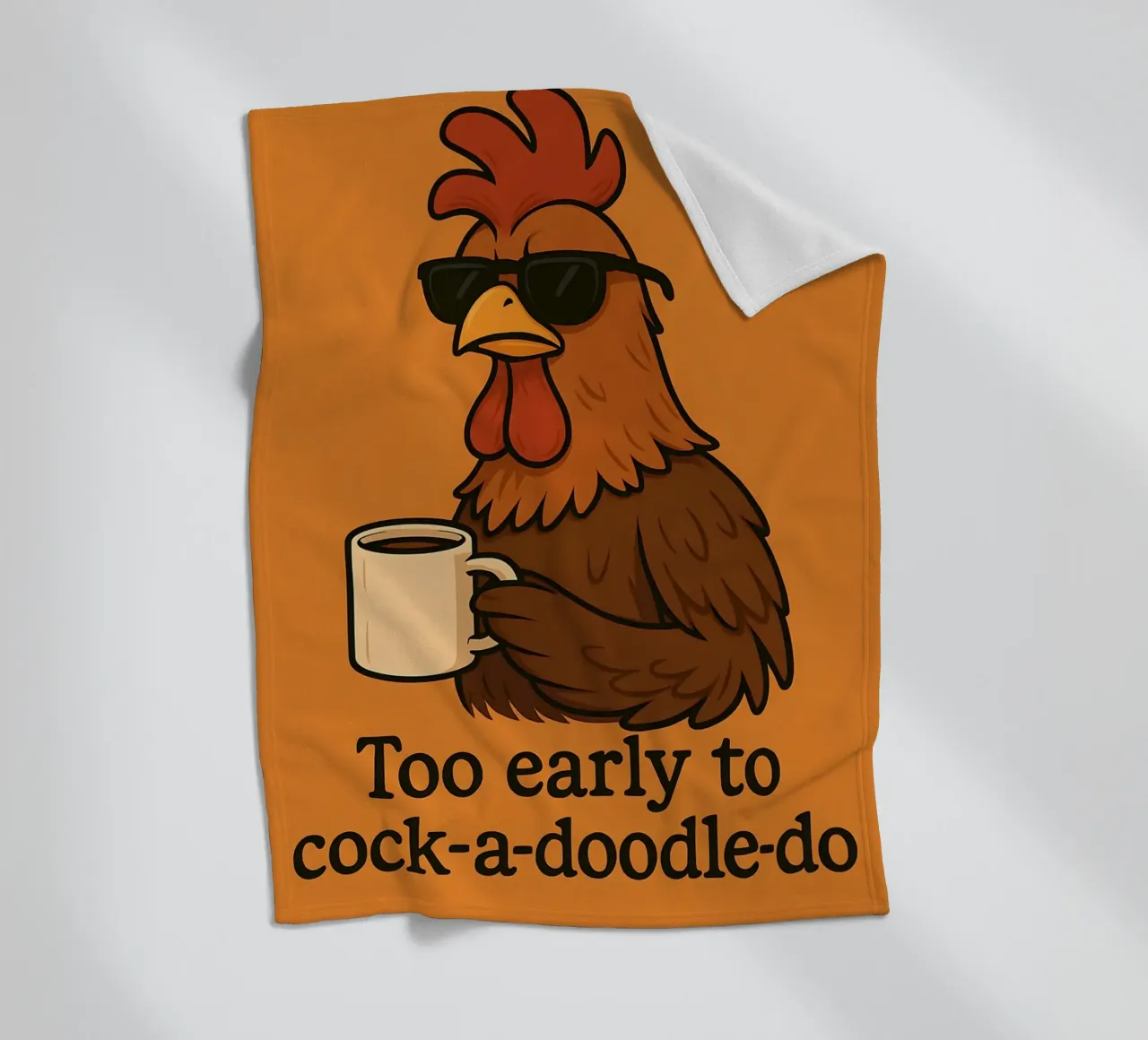 Mème drôle de coq plaid polaire de Funny Humor Art