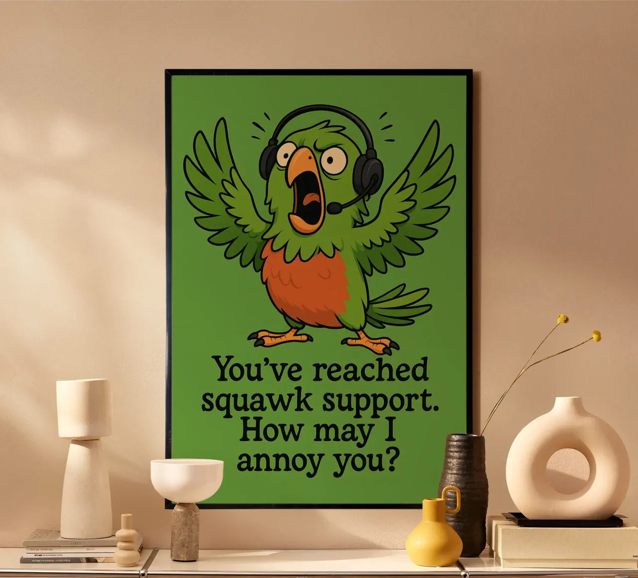 Funny Parrot Meme poster by Funny Humor Art