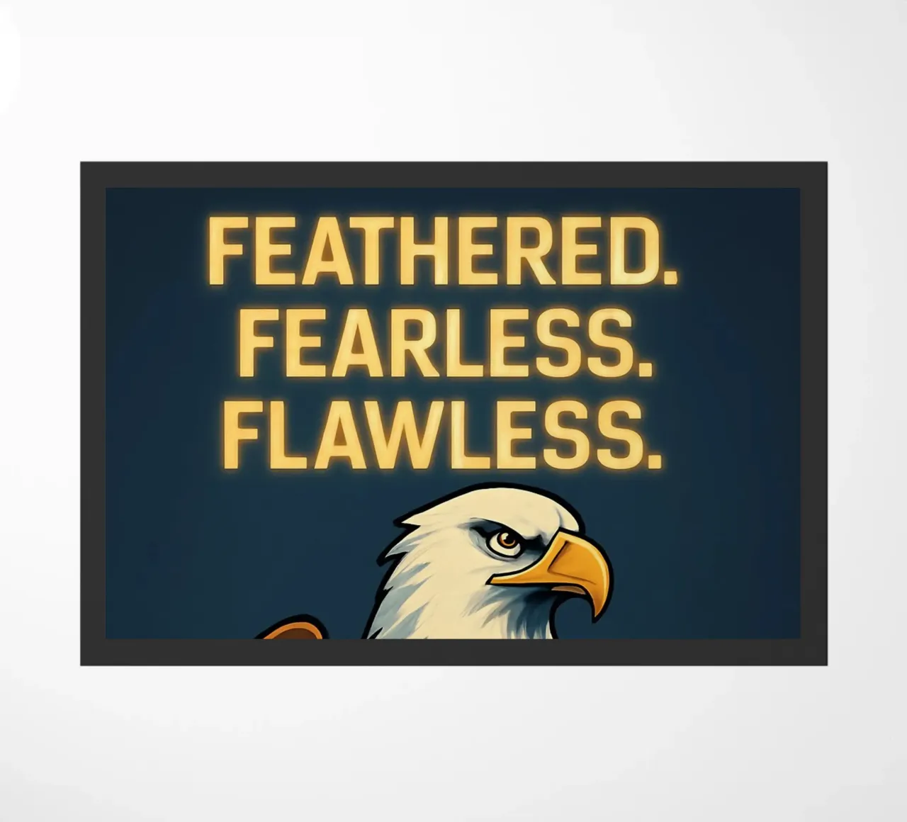 Funny Eagle Meme doormat by Funny Humor Art