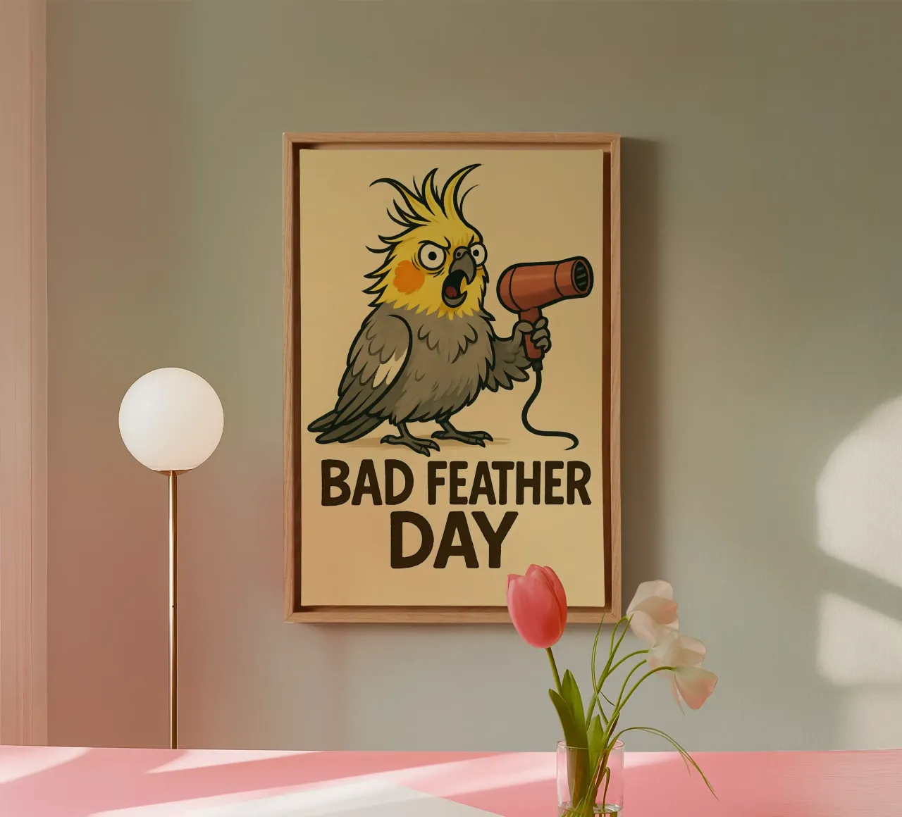 Meme divertente sul cacatua tela con Cornice a cassetta da Funny Humor Art