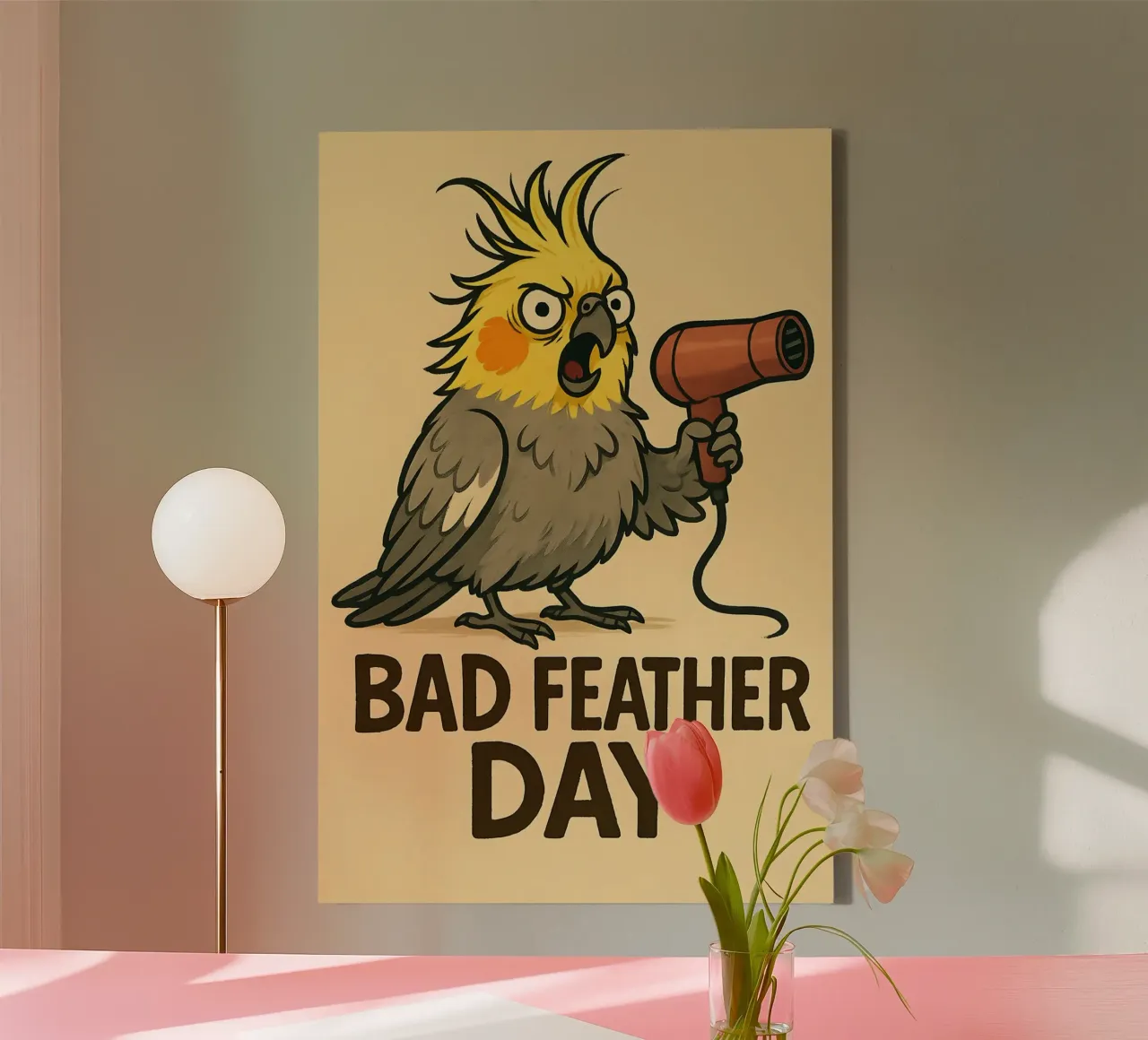 Meme divertente sul cacatua tela con Cornice a cassetta da Funny Humor Art
