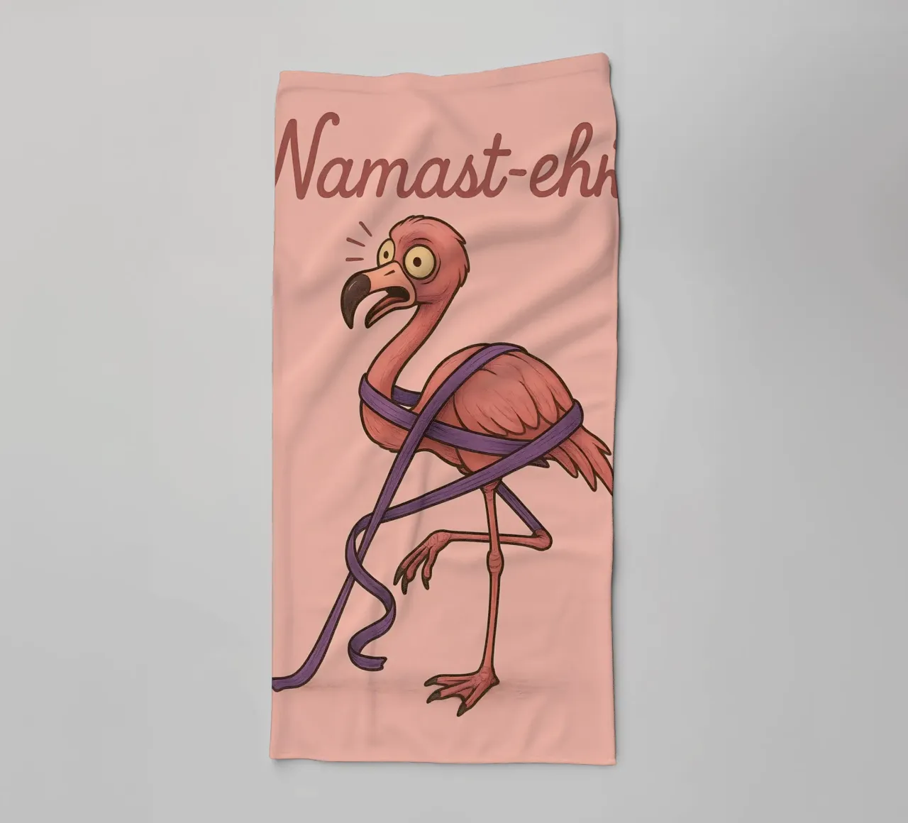 Funny Flamingo Meme asciugamano da bagno da Funny Humor Art