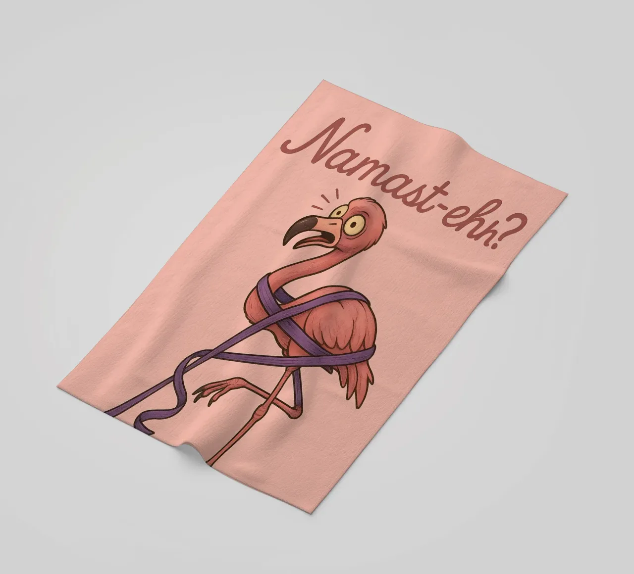 Funny Flamingo Meme telo mare da Funny Humor Art