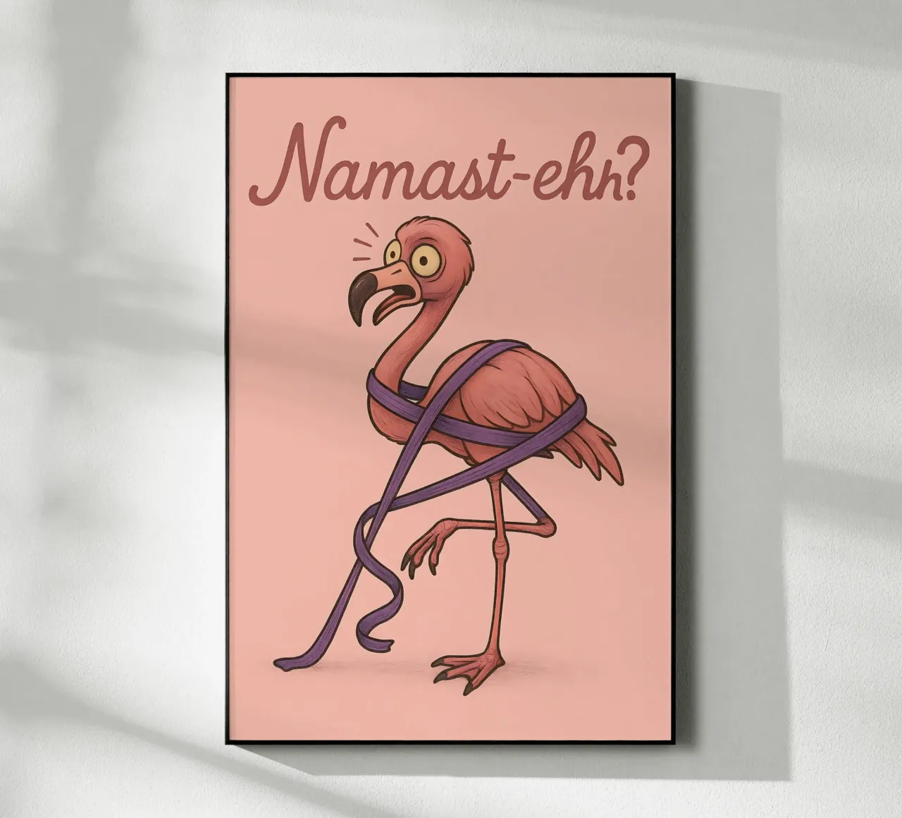 Funny Flamingo Meme plexiglass da Funny Humor Art