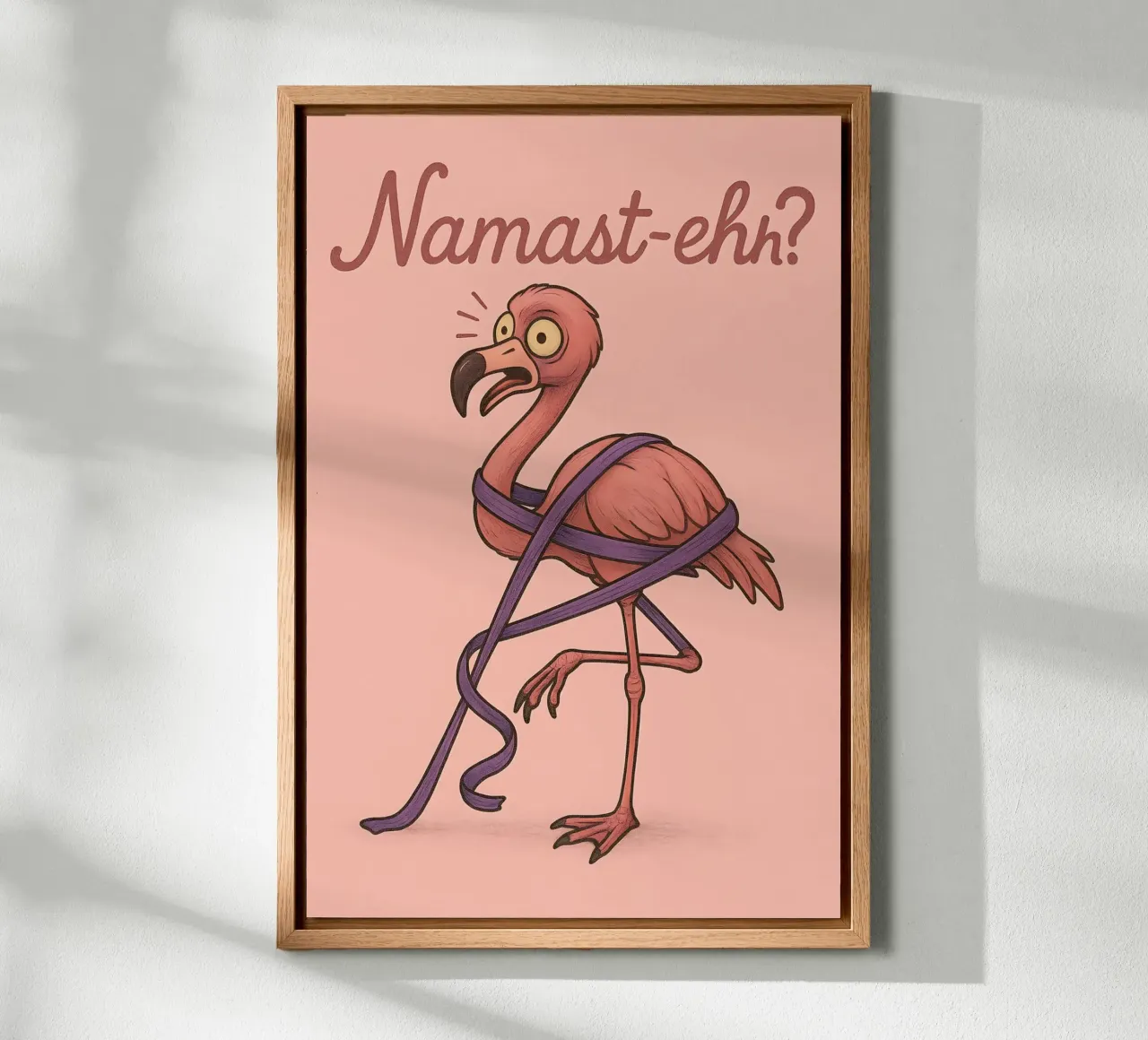 Funny Flamingo Meme tela con Cornice a cassetta da Funny Humor Art