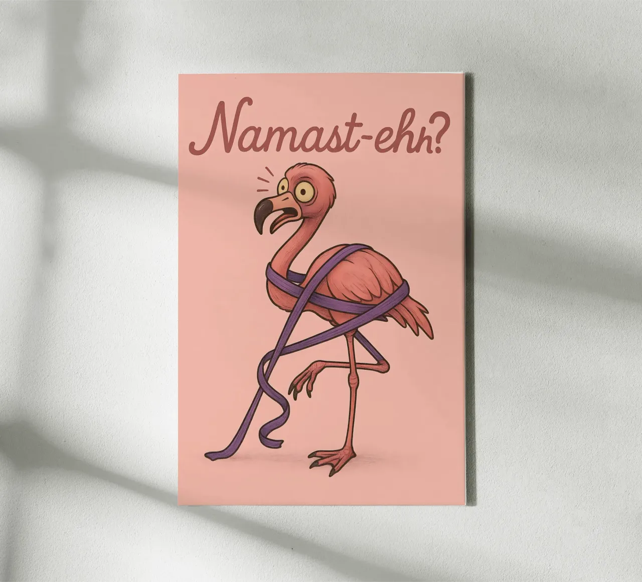 Funny Flamingo Meme tela con Cornice a cassetta da Funny Humor Art
