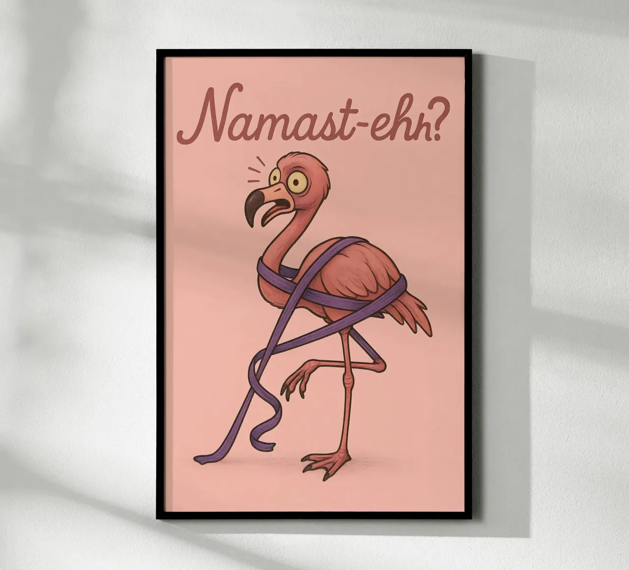 Funny Flamingo Meme carta hahnemühle da Funny Humor Art
