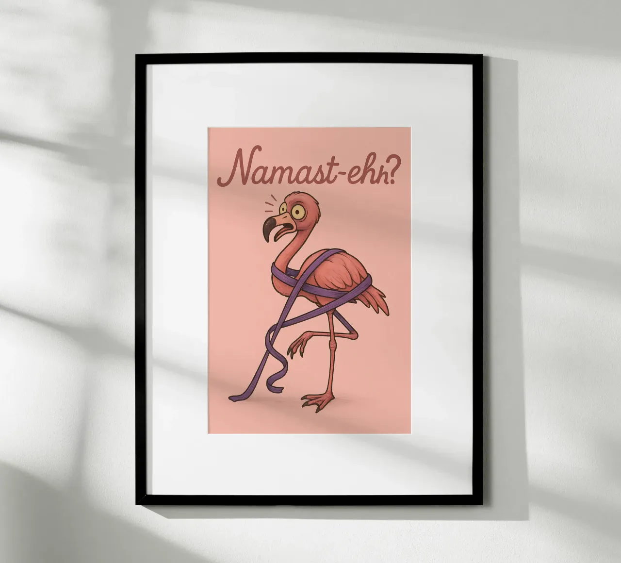 Funny Flamingo Meme carta hahnemühle da Funny Humor Art