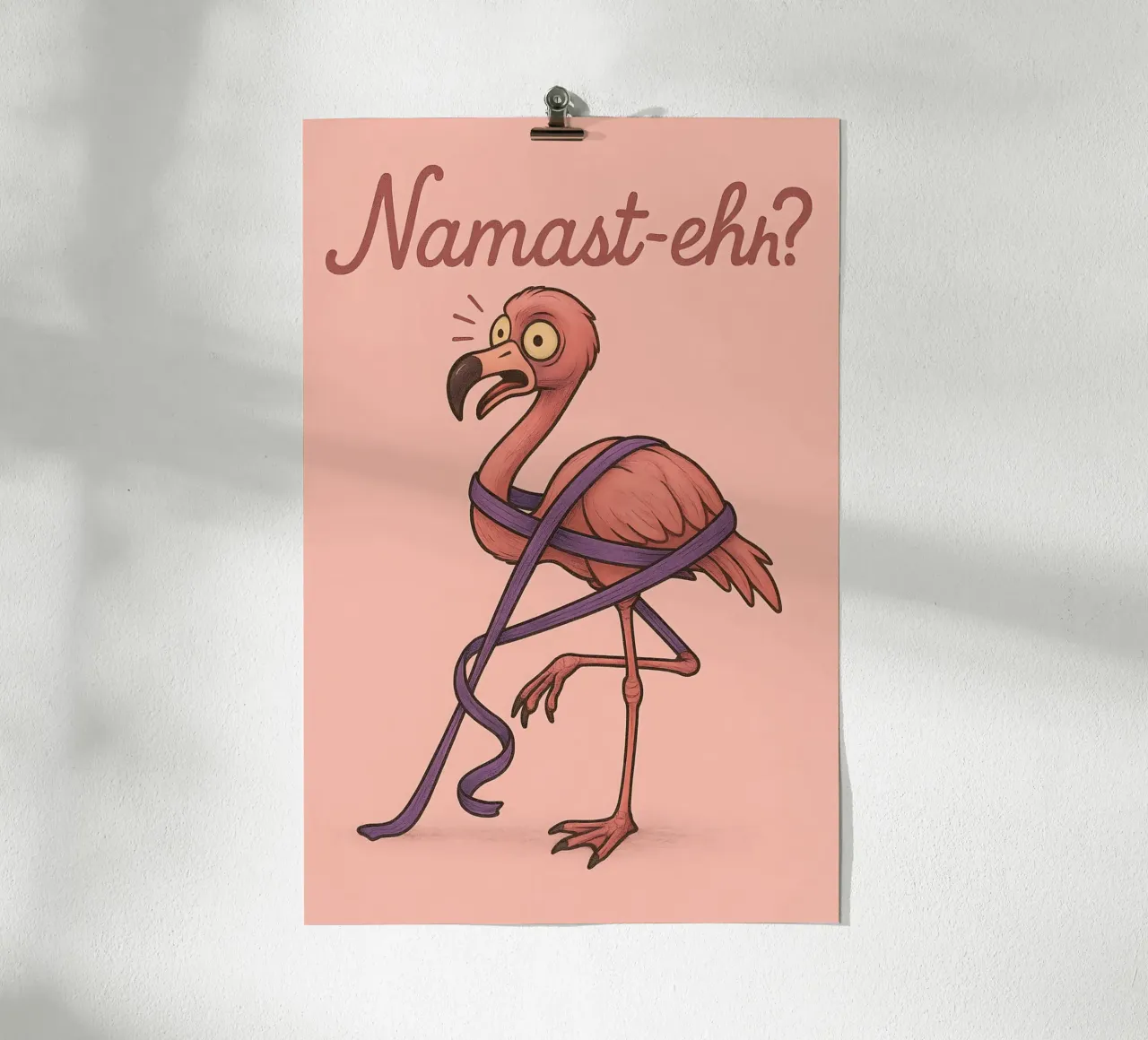 Funny Flamingo Meme carta hahnemühle da Funny Humor Art