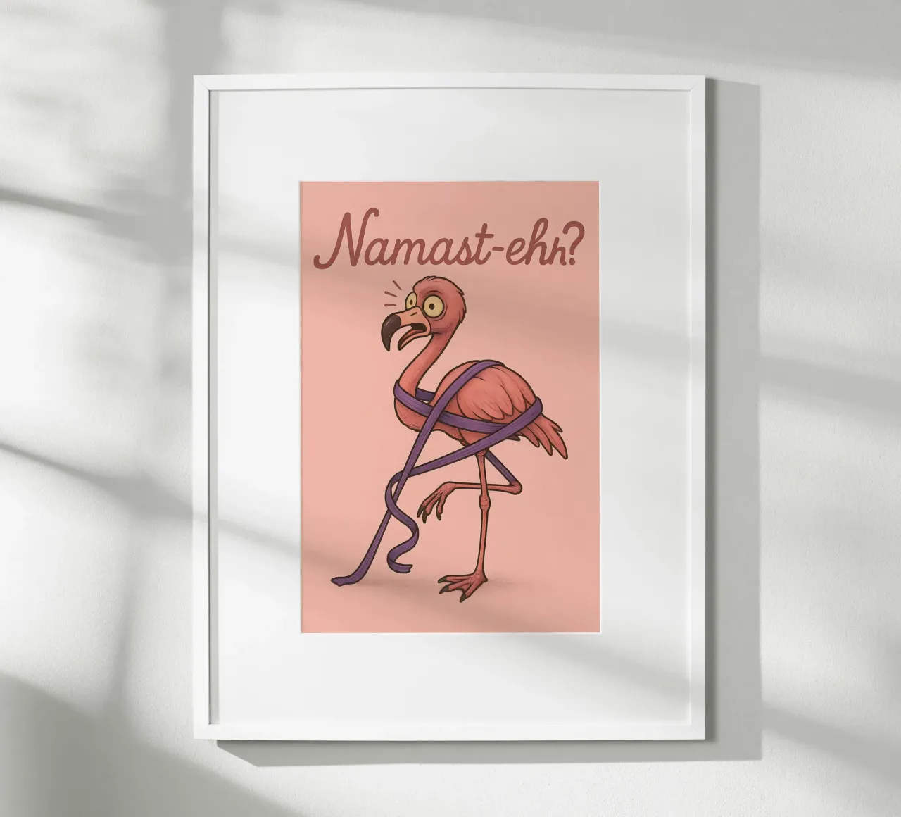 Funny Flamingo Meme carta hahnemühle da Funny Humor Art