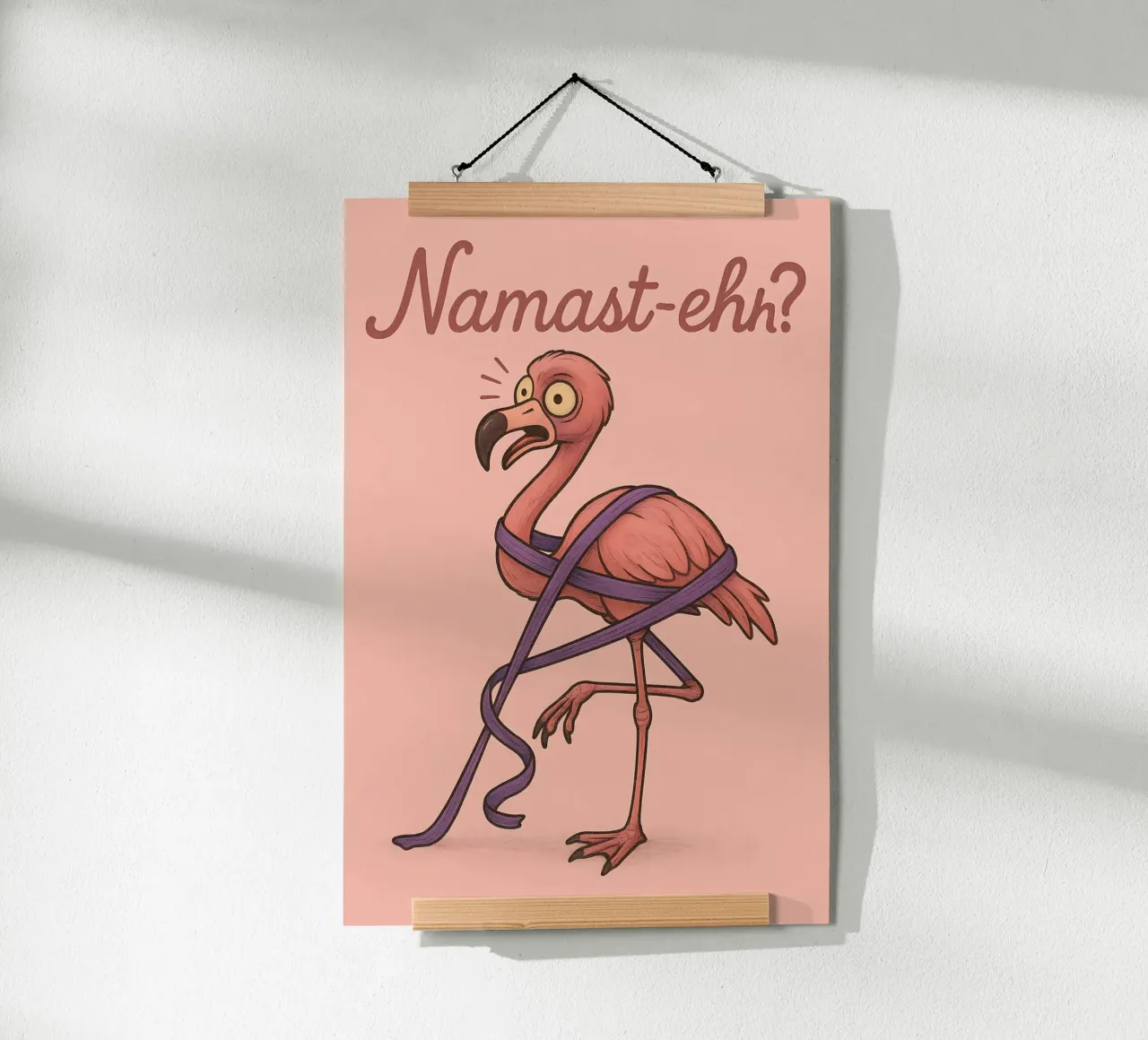 Funny Flamingo Meme carta hahnemühle da Funny Humor Art