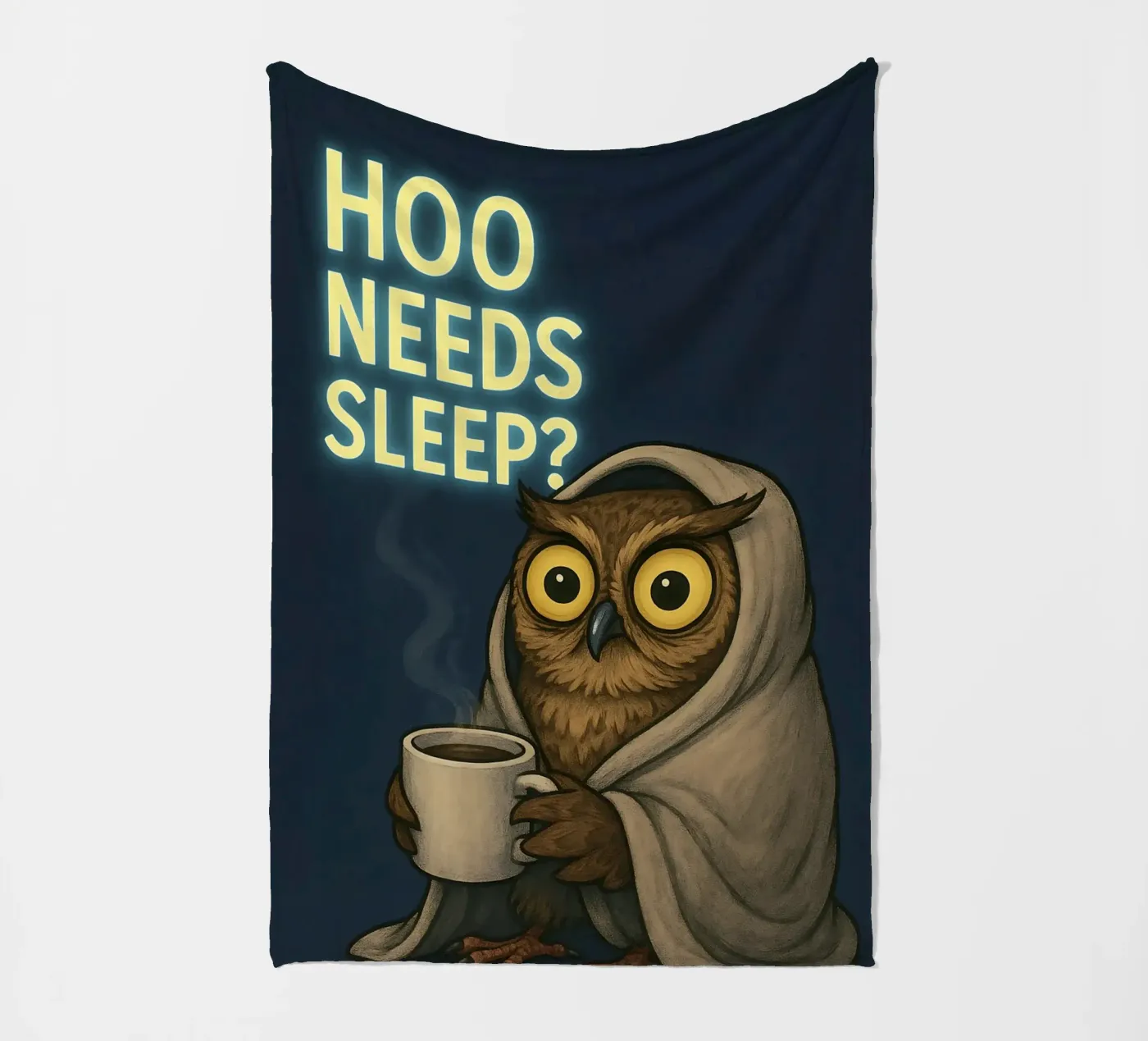 Lustige Eule Meme Fleecedecke von Funny Humor Art