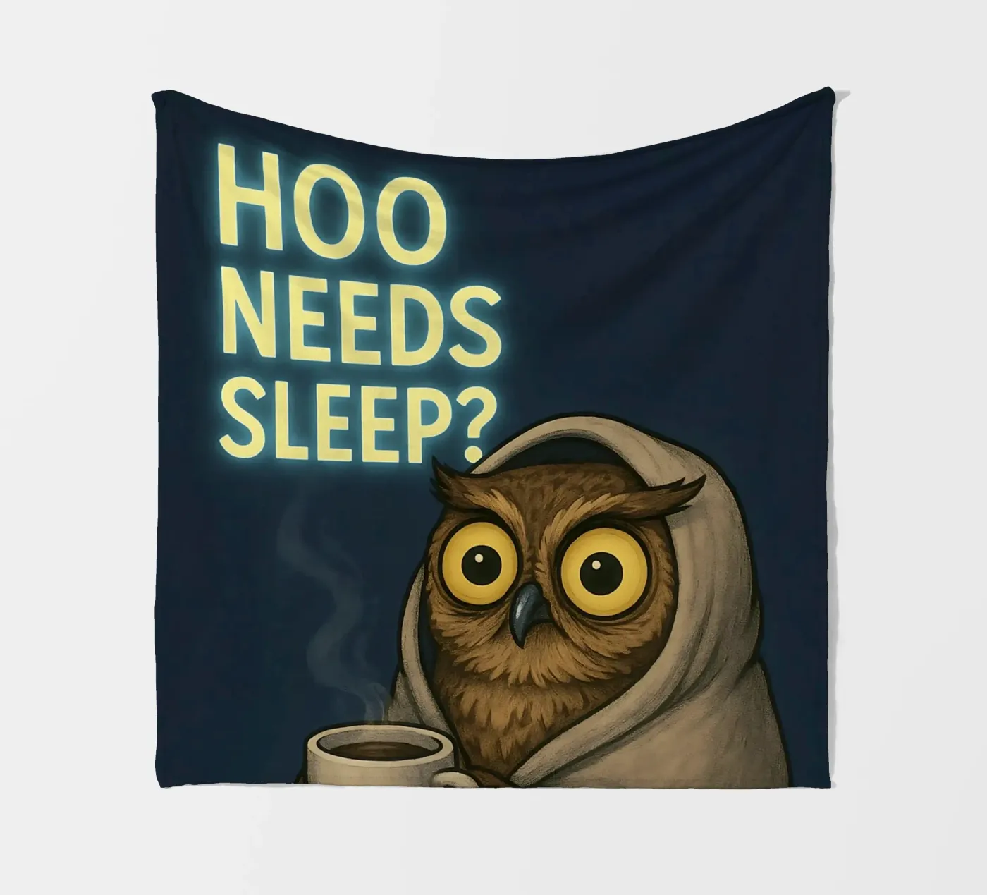 Lustige Eule Meme Fleecedecke von Funny Humor Art