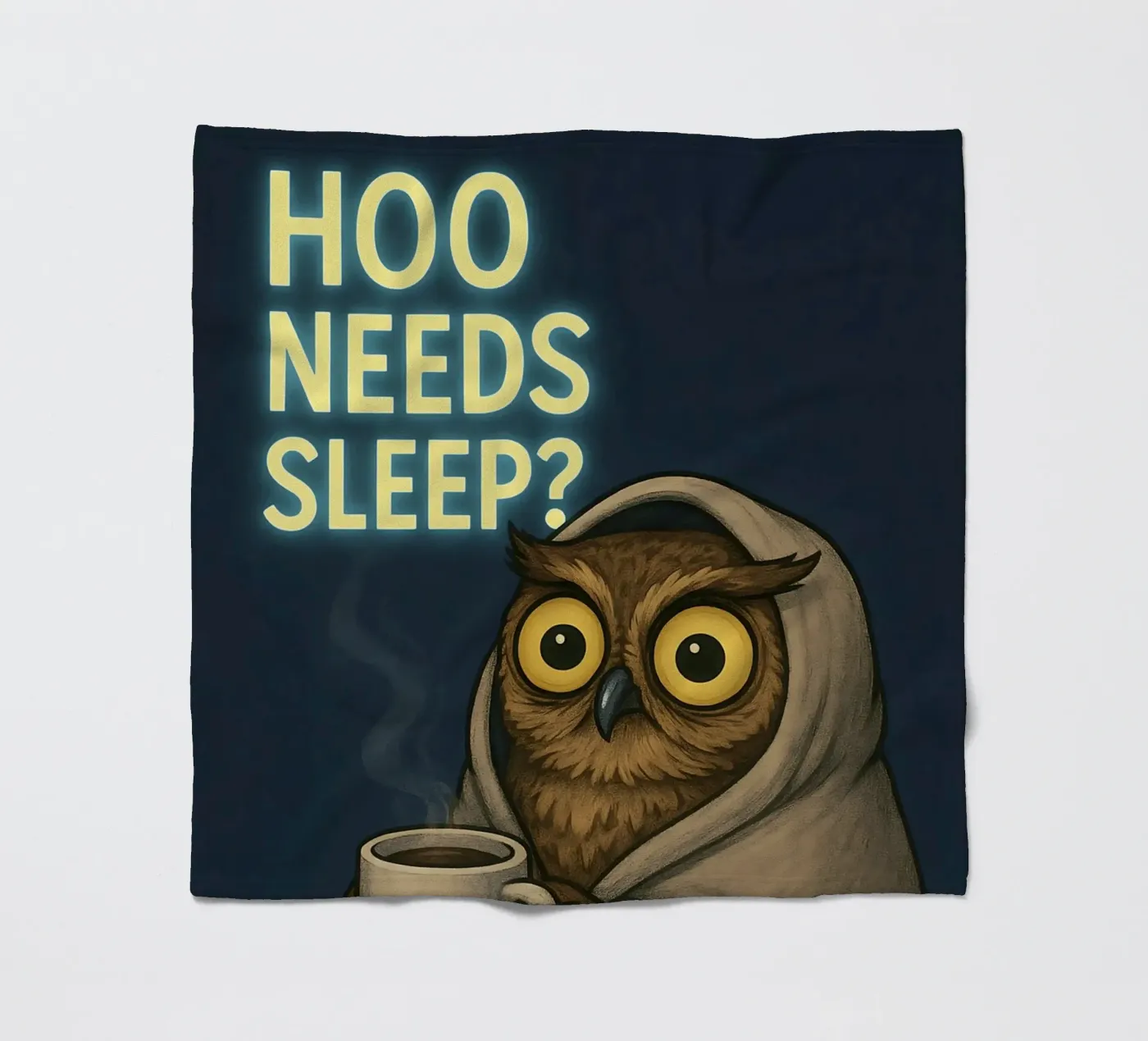 Lustige Eule Meme Fleecedecke von Funny Humor Art