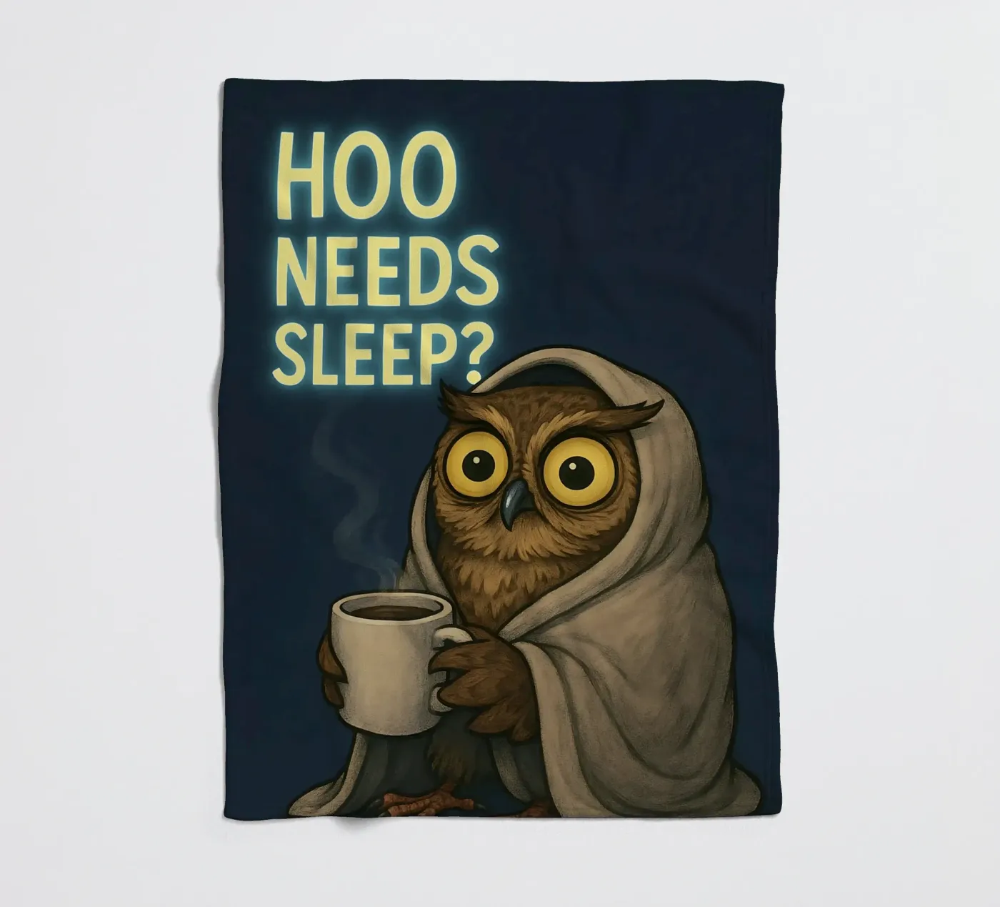 Lustige Eule Meme Fleecedecke von Funny Humor Art