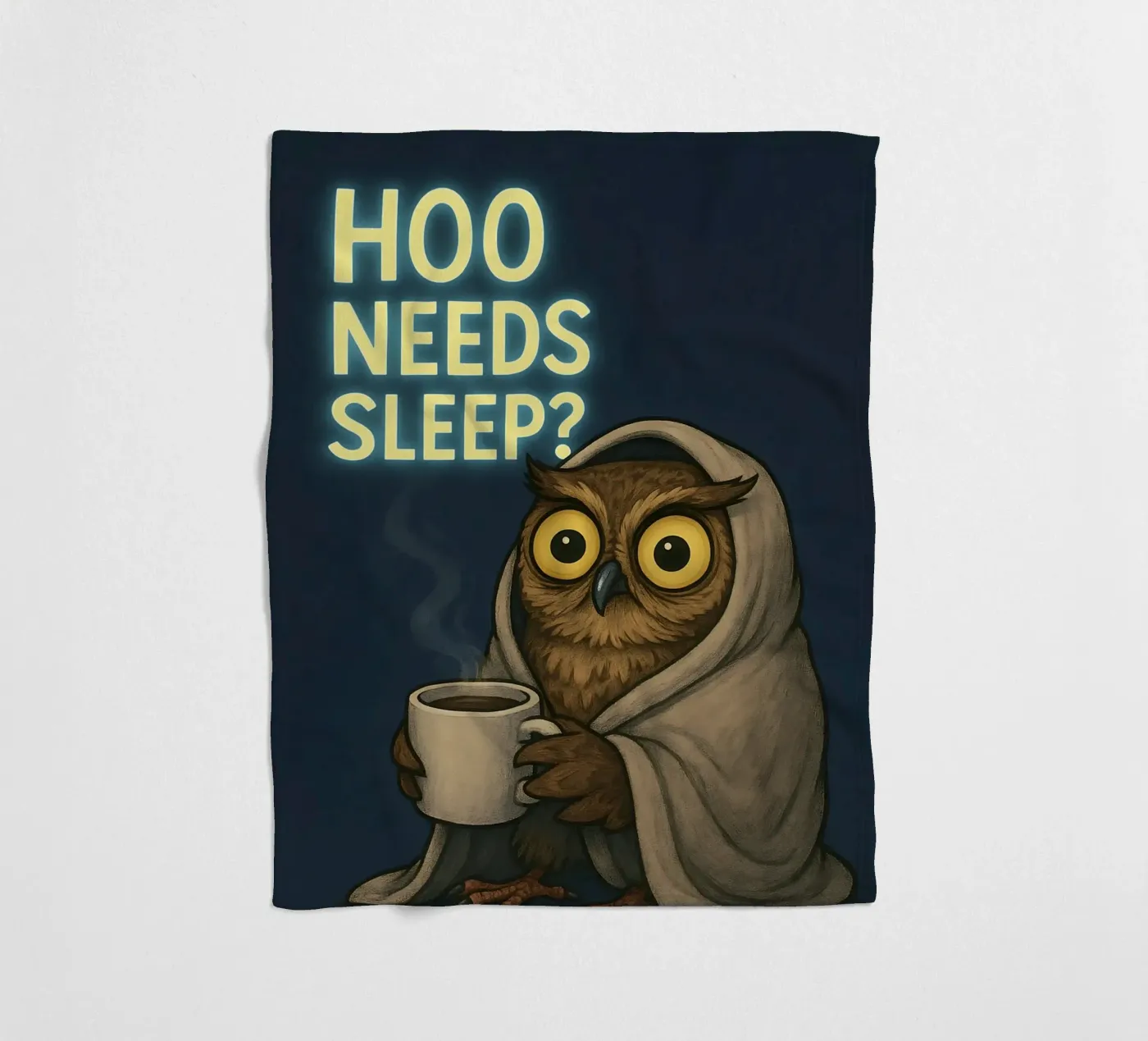 Lustige Eule Meme Fleecedecke von Funny Humor Art