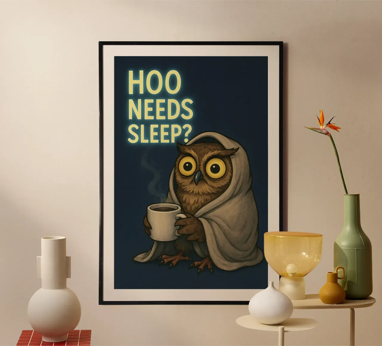 Meme divertente del gufo carta hahnemühle da Funny Humor Art