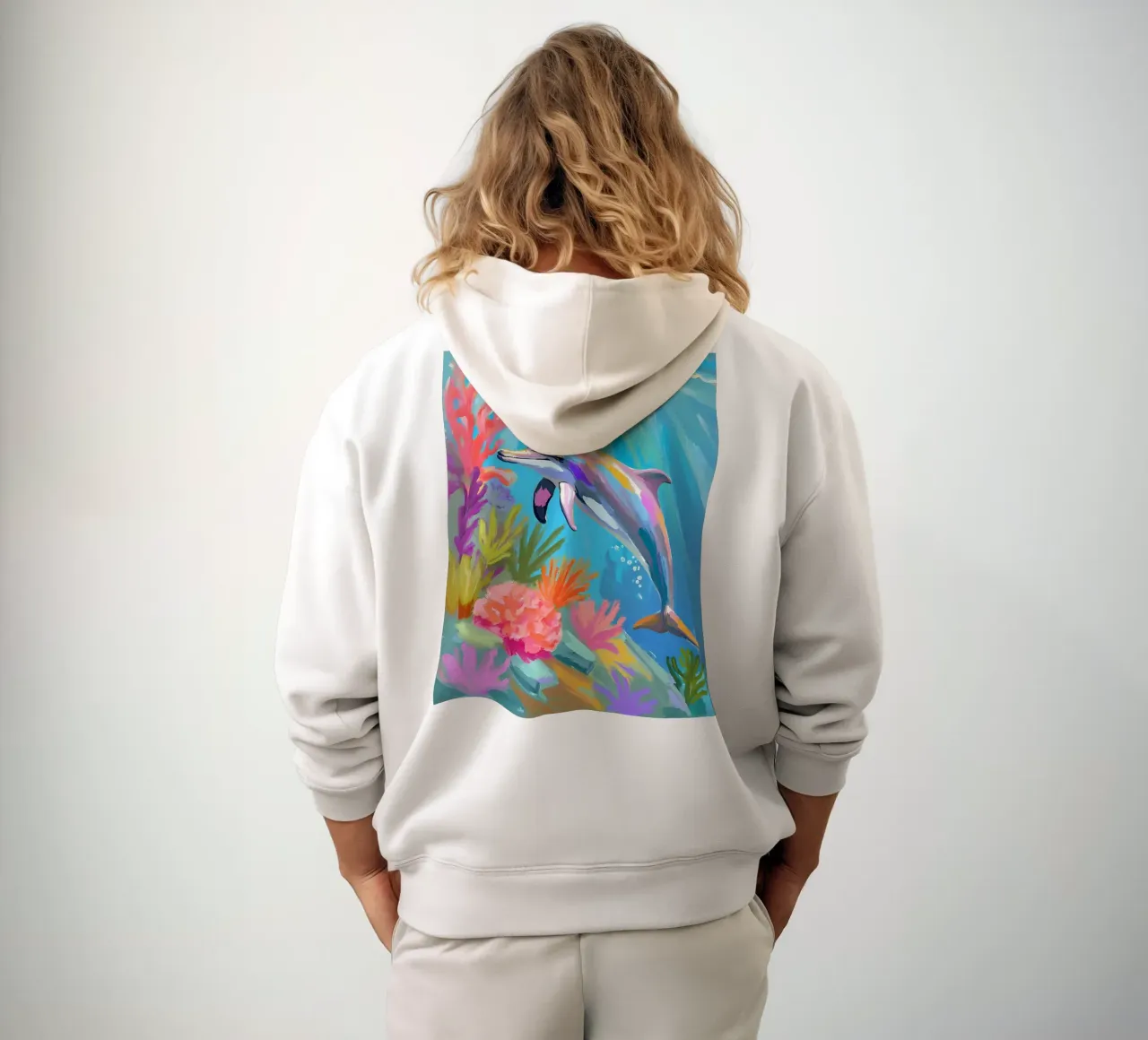 Delfín mular | La danza del delfín sudadera con capucha de Trinkets NL Design Studio
