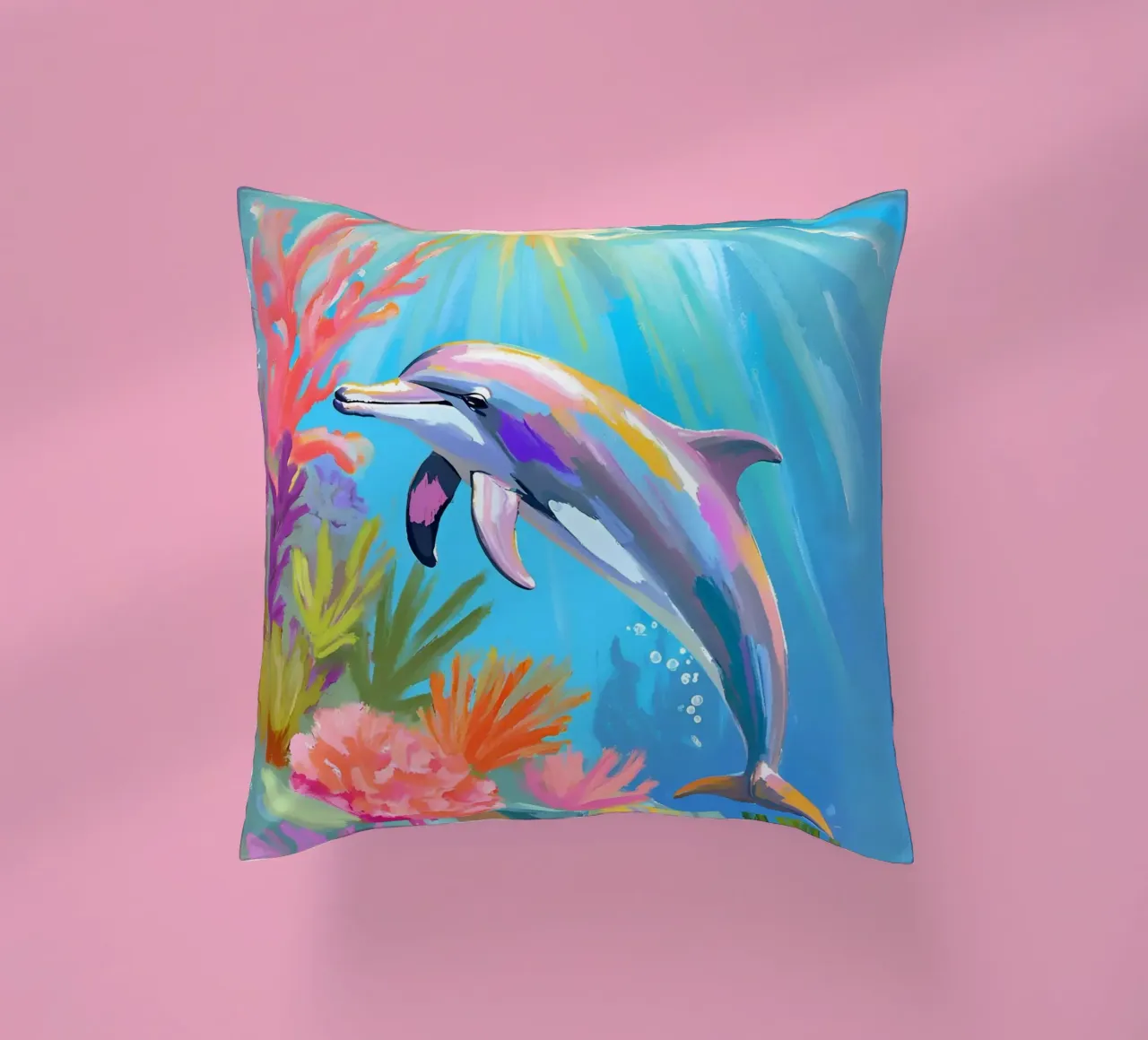 Delfino tursiope | Danza dei delfini cuscino da Trinkets NL Design Studio