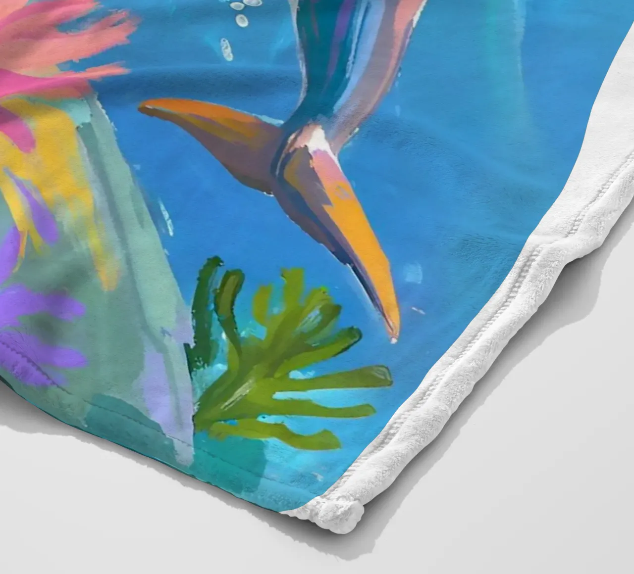 🪸🐬 Tumbler Delphin | Tanz des Delphins Fleecedecke von Trinkets NL Design Studio