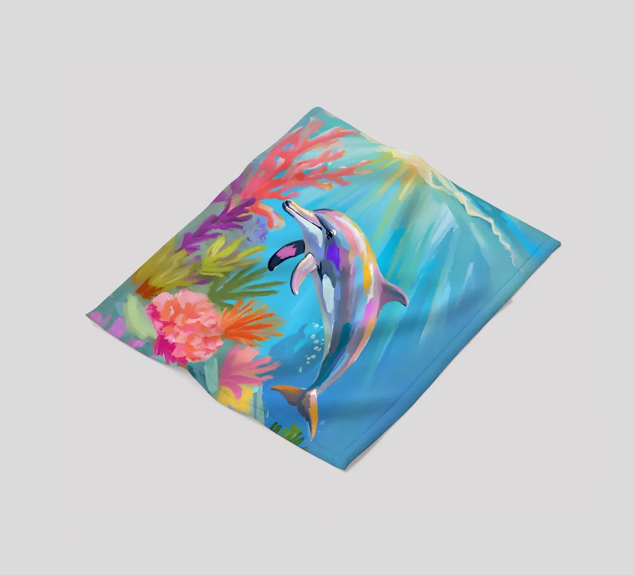 🪸🐬 Tumbler Delphin | Tanz des Delphins Fleecedecke von Trinkets NL Design Studio