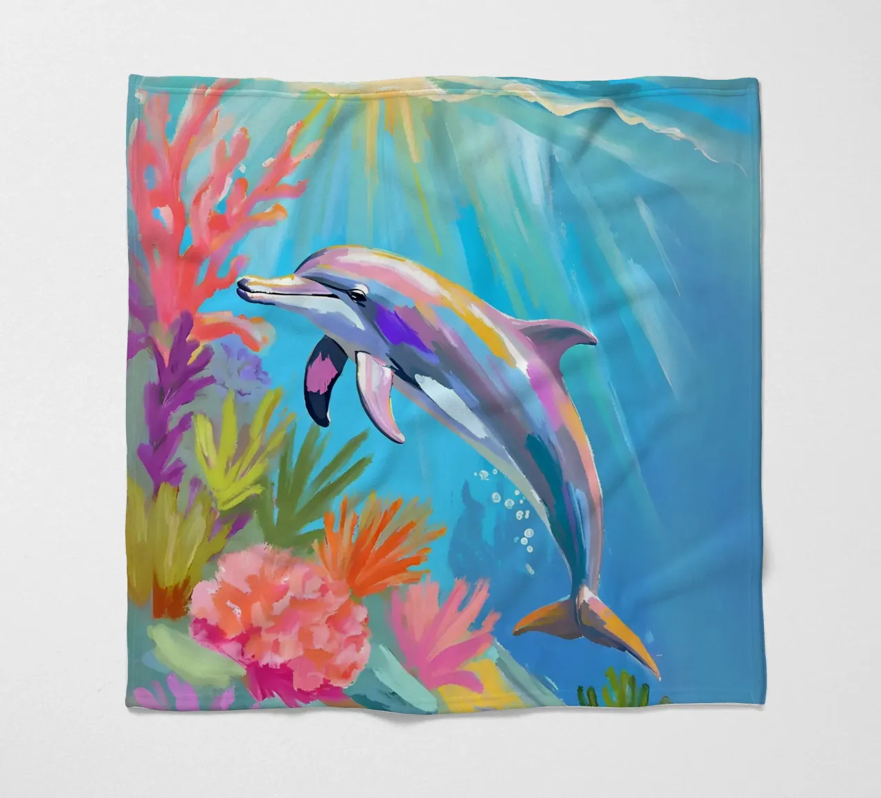 🪸🐬 Tumbler Delphin | Tanz des Delphins Fleecedecke von Trinkets NL Design Studio