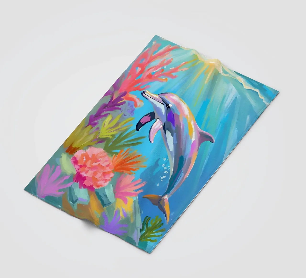 🪸🐬 Tumbler Delphin | Tanz des Delphins Fleecedecke von Trinkets NL Design Studio