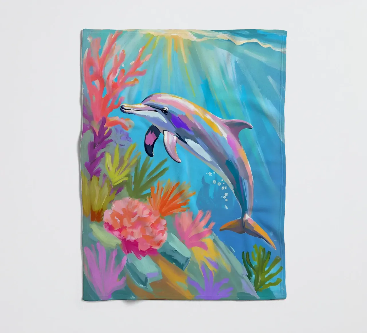 🪸🐬 Tumbler Delphin | Tanz des Delphins Fleecedecke von Trinkets NL Design Studio