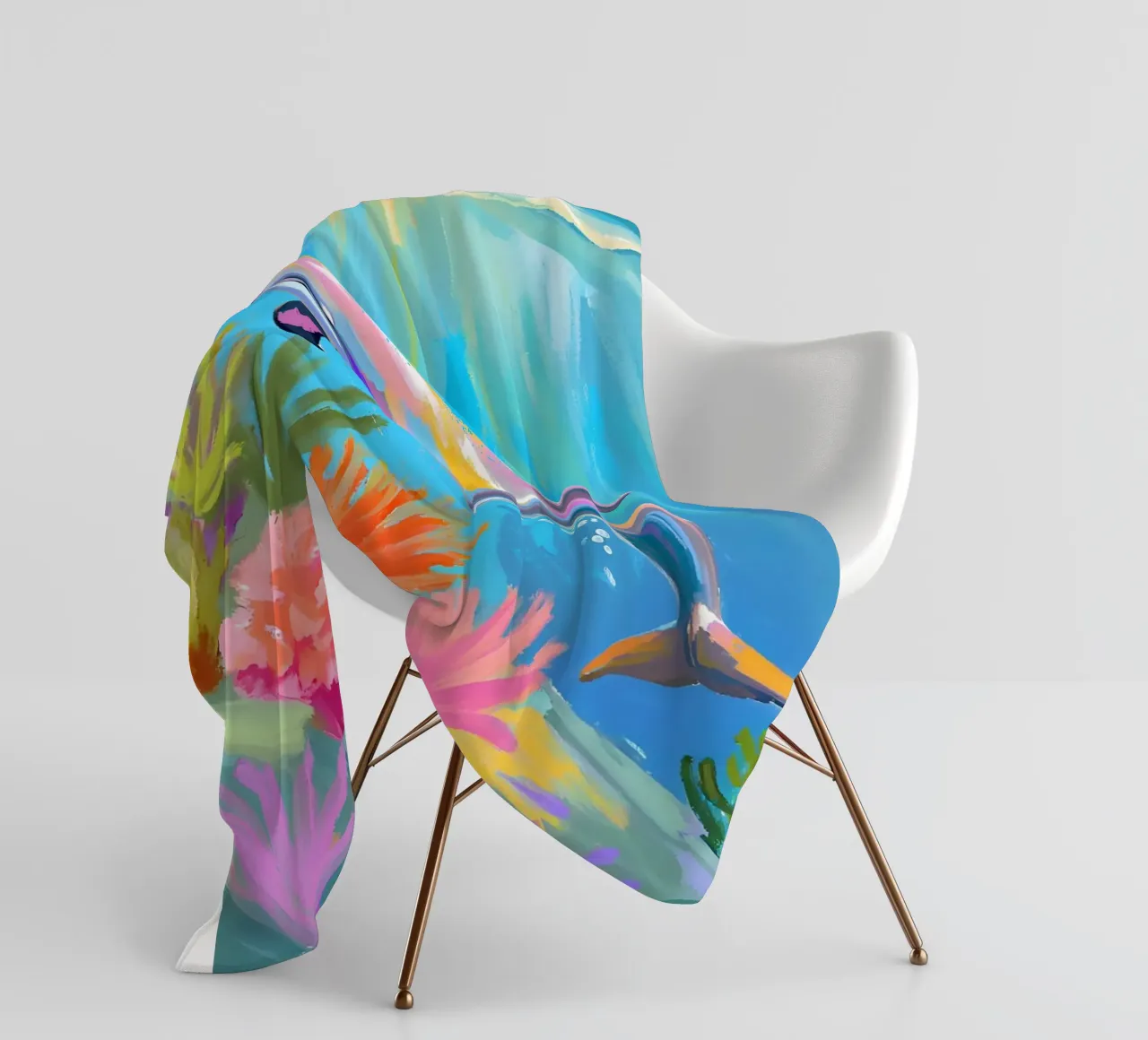 🪸🐬 Tumbler Delphin | Tanz des Delphins Fleecedecke von Trinkets NL Design Studio