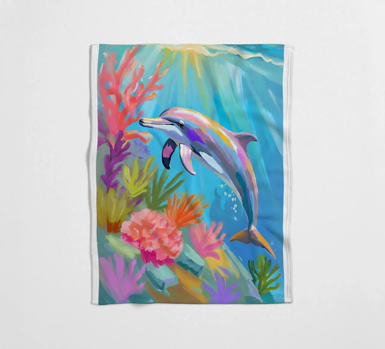 🪸🐬 Tumbler Delphin | Tanz des Delphins Fleecedecke von Trinkets NL Design Studio