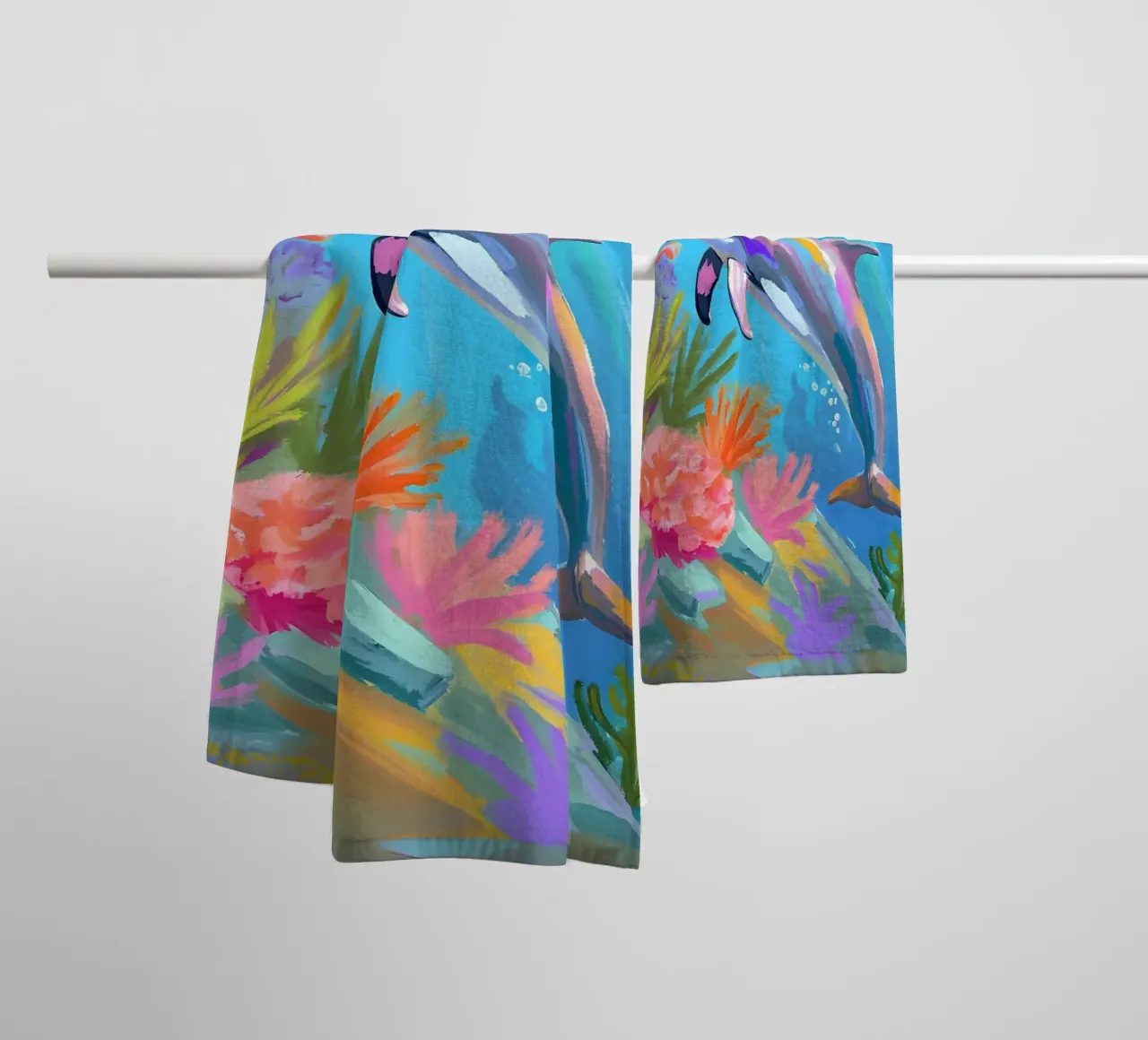 🪸🐬 Tumbler Delphin | Tanz des Delphins Handtuch von Trinkets NL Design Studio