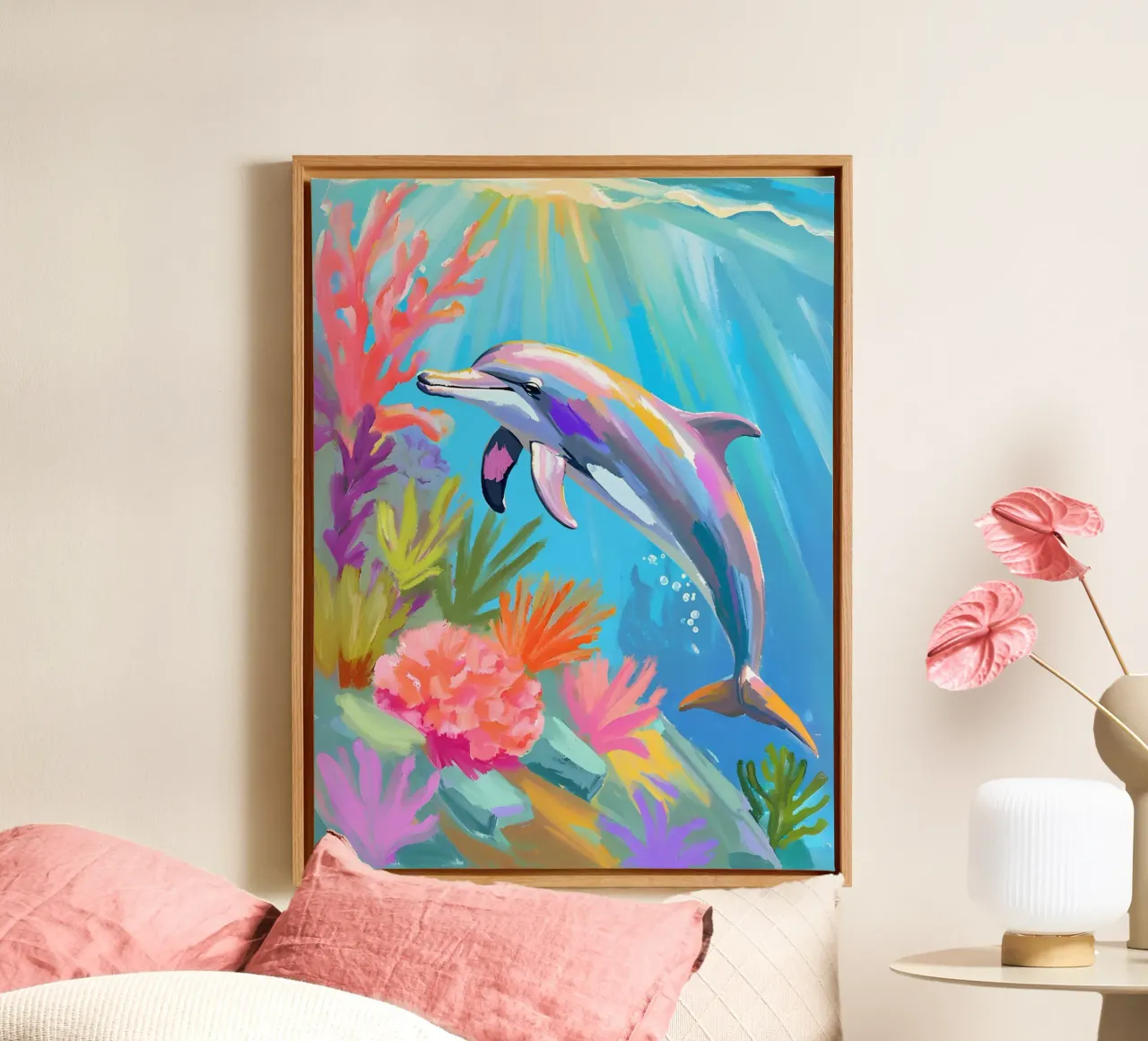 🪸🐬 Tumbler Dolphin | Dance of the Dolphin canvas by Trinkets NL Design Studio