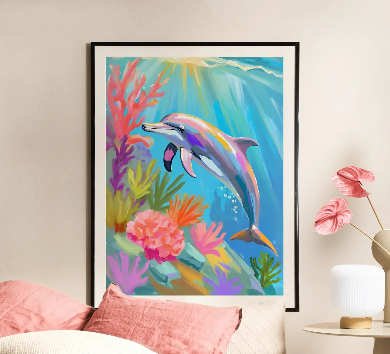 🪸🐬 Tumbler Delphin | Tanz des Delphins Hahnemühle von Trinkets NL Design Studio