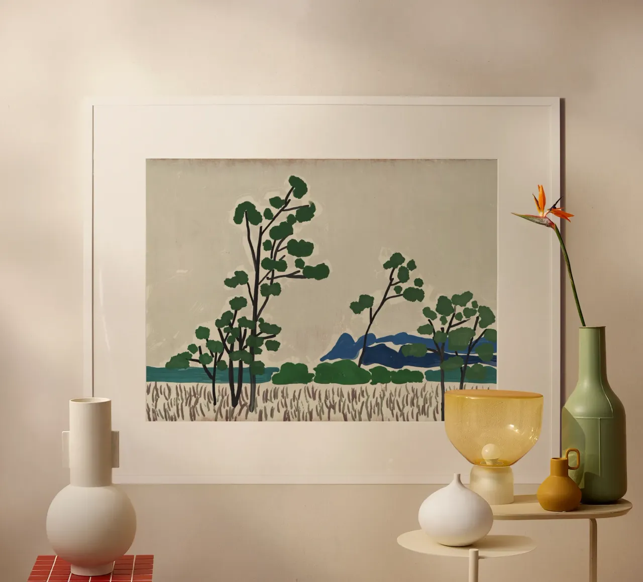 Paesaggio su pannello di legno poster da Little Dean