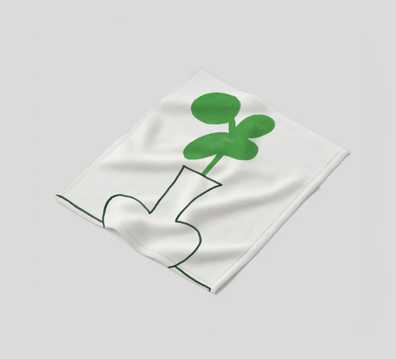 Clover on the table fleece blanket by Little Dean