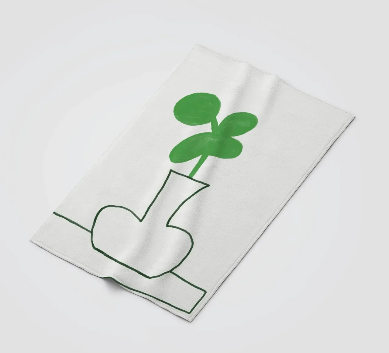 Clover on the table fleece blanket by Little Dean