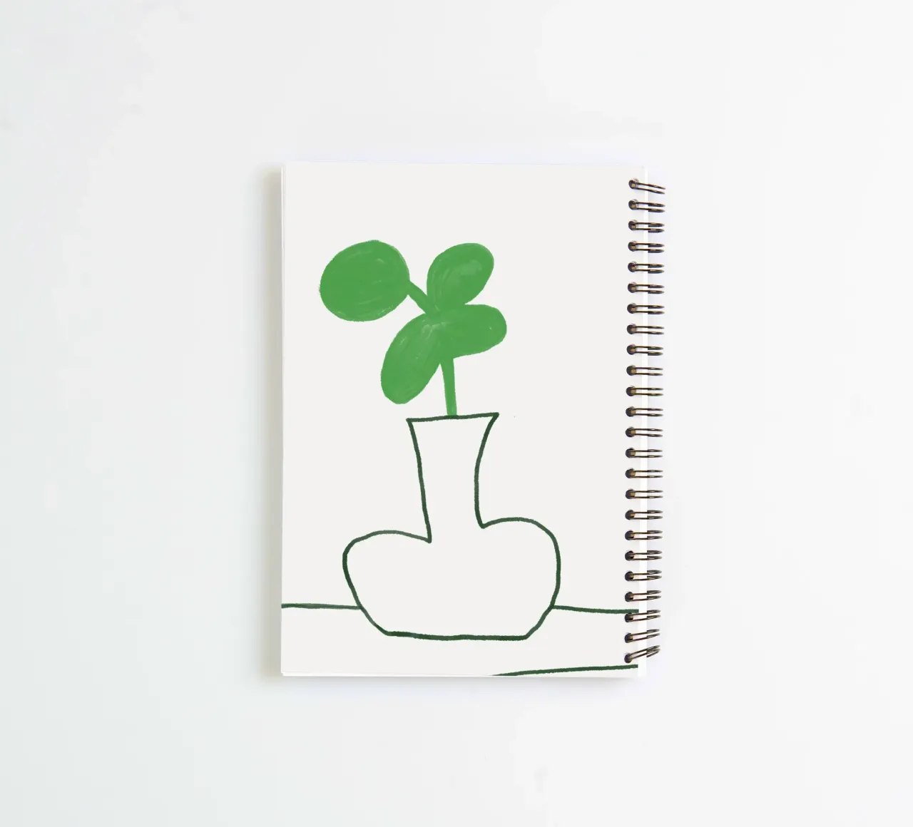 Clover on the table spiral notebook by Little Dean