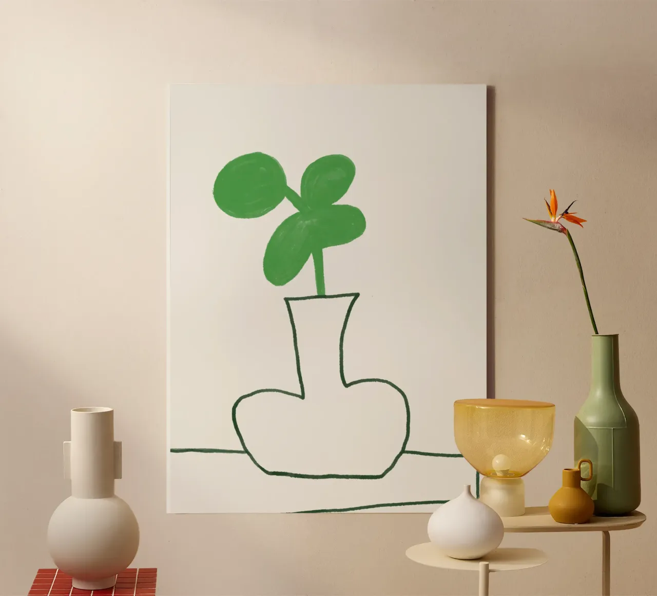 Clover on the table canvas with Floater frame by Little Dean