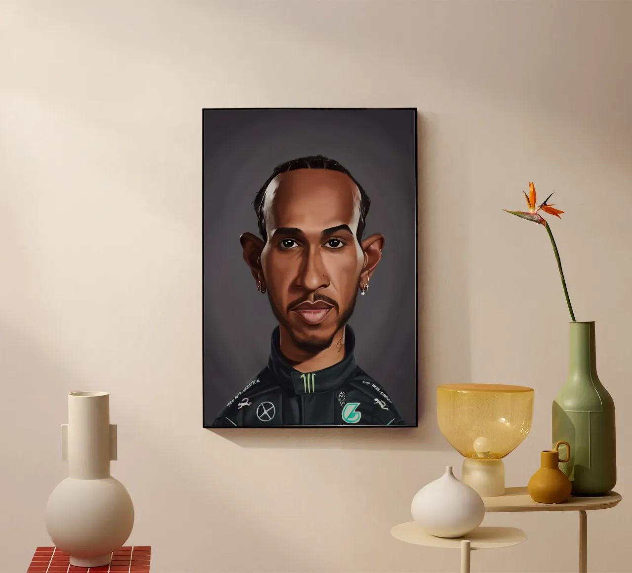 Lewis Hamilton plexiglass da Rob Art | Illustration