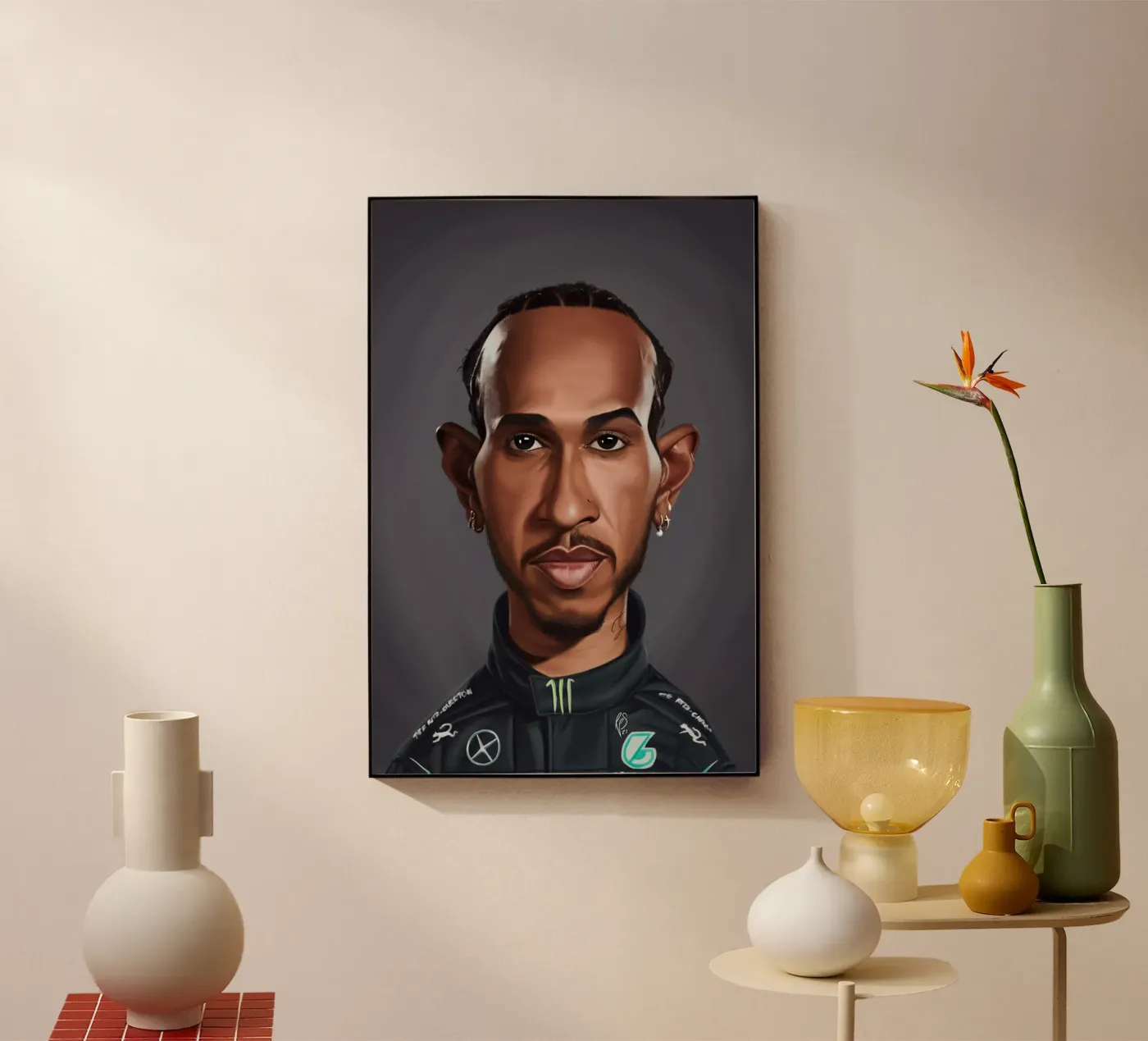 Lewis Hamilton plexiglass da Rob Art | Illustration
