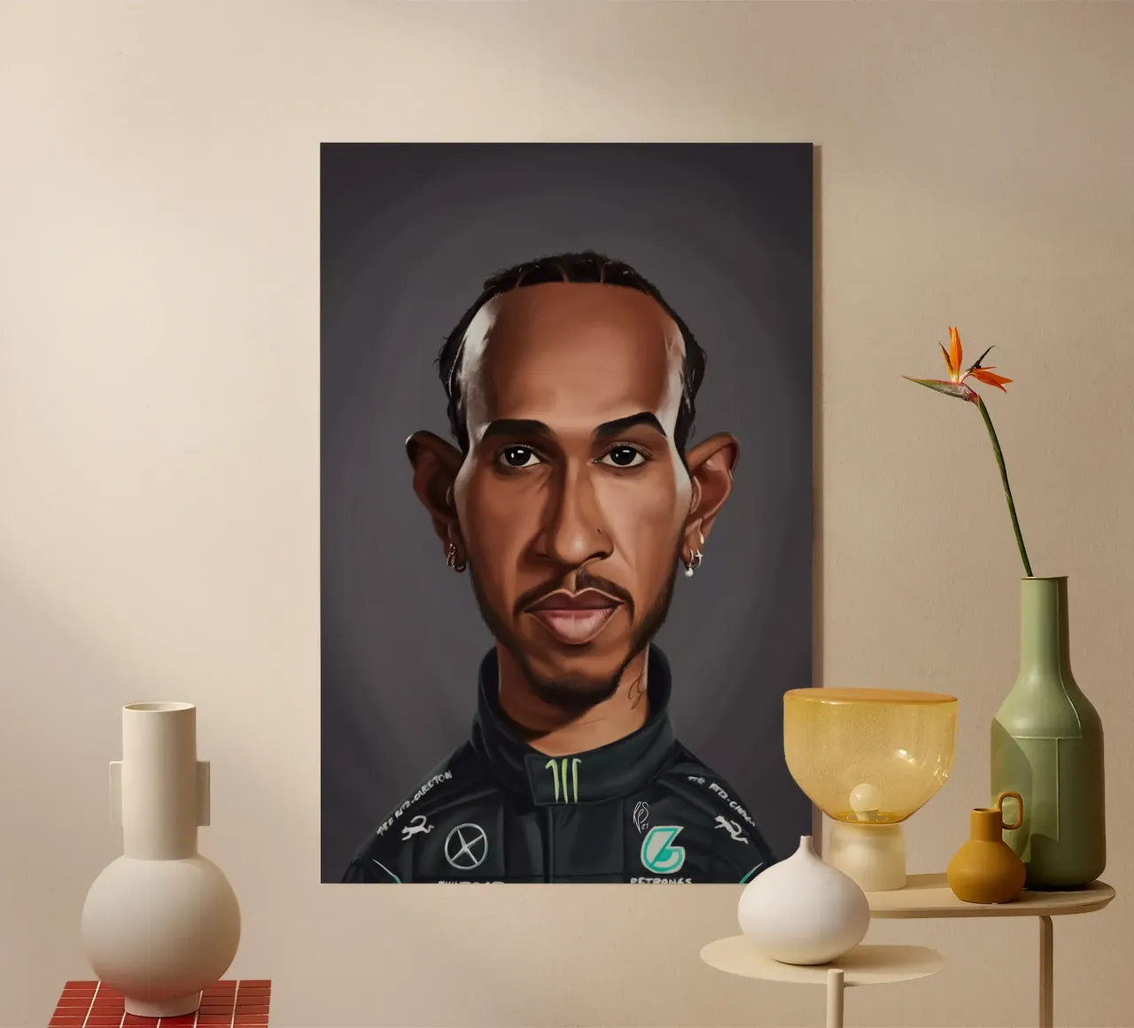 Lewis Hamilton plexiglass da Rob Art | Illustration