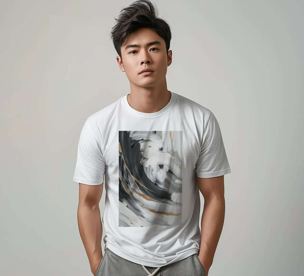 Grayscale Vortex Essence t-shirt de Monarch Arc