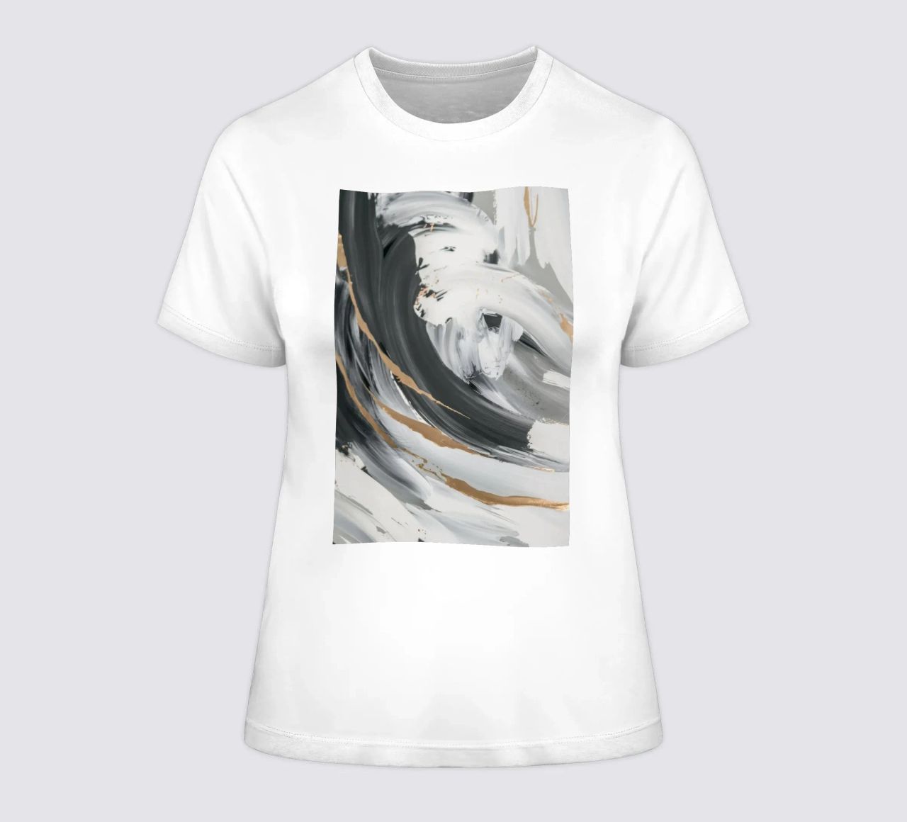 Essenza di vortice in scala di grigi t-shirt da donna da Monarch Arc