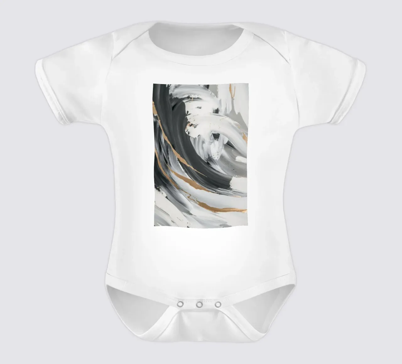 Grayscale Vortex Essence Kurzarm Babybody von Monarch Arc