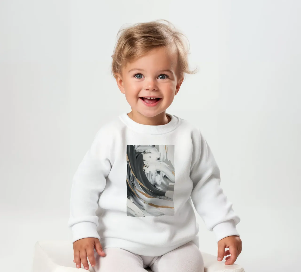 Grijstinten Vortex Essence baby sweatshirt van Monarch Arc